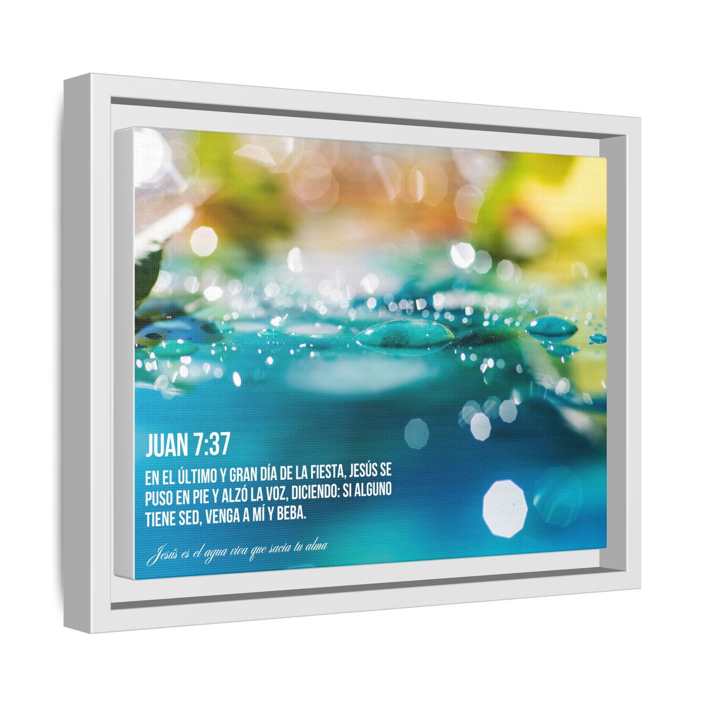 Matte Canvas-Framed - Jesús el agua viva