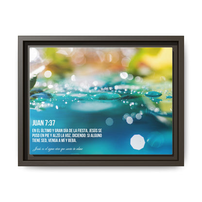 Matte Canvas-Framed - Jesús el agua viva