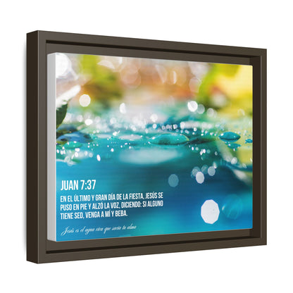 Matte Canvas-Framed - Jesús el agua viva